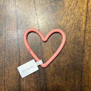 Vera Bradley Pink Heart Carabiner